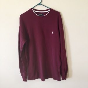 Polo Ralph Lauren long sleeve thermal tee burgundy